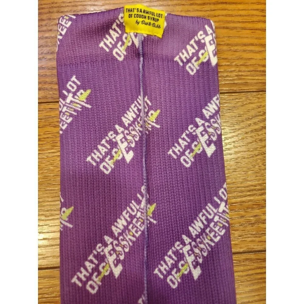 Thats A Awful Lot Of Cough Syrup Socks Men's Purple‎ By Desto Dubb Eskeetit OSFA